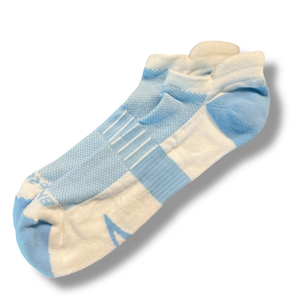 Brooks Ghost Socks White Light Blue Size XL 1 Pair Pack No Show